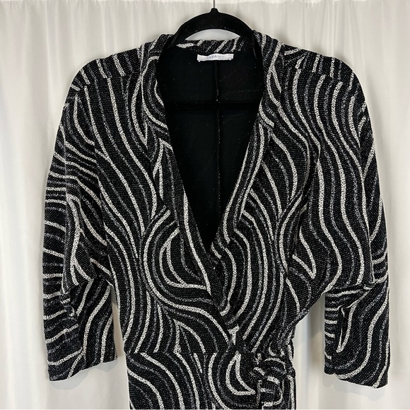 Zara Sparkly Wrap Mini Dress - Picture 5 of 8